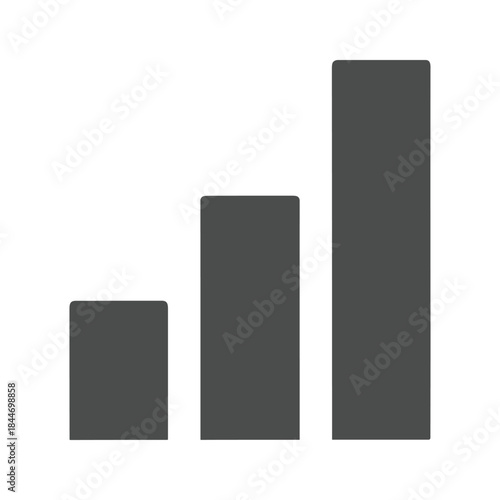 Simple bar graph showing increasing trend
