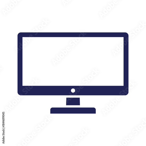 Computer monitor icon isolated on white background