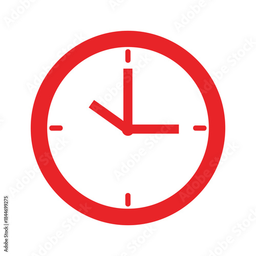 Clock showing time on white background
