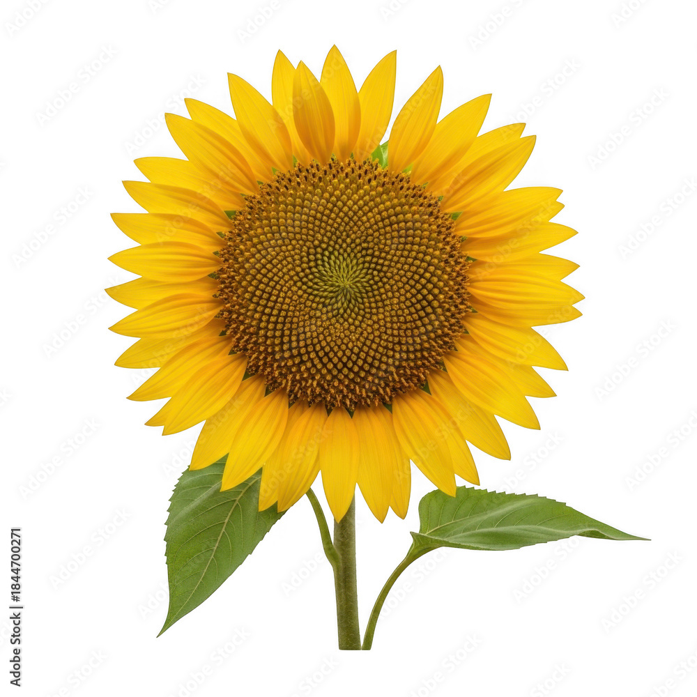 Obraz premium Sunflower blossom isolated on transparent background isolated on transparent background indoor, outdoor, no people, keyword 30