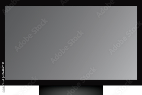 Modern Desktop Monitor Vector Illustration