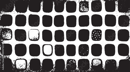 Pattern of squares in black and white. Simple and modern design with unique textures in a set of vector illustrations.