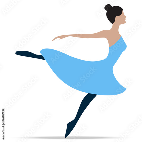  Figure skate woman ice skating spin pose