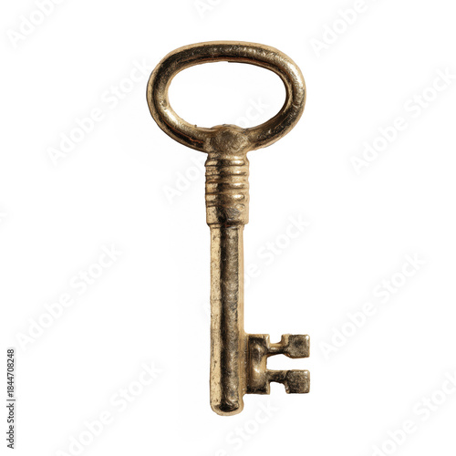 old key isolated on white