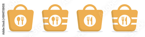 Food bag icon, vector Illustration