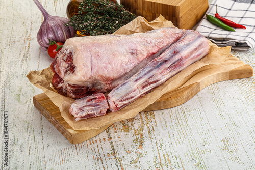 Tableau sur toile Raw beef oxtail for cooking