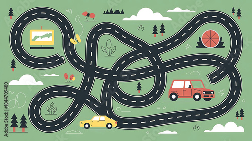 Business Route Maze: Navigating a Complex Path to Success.