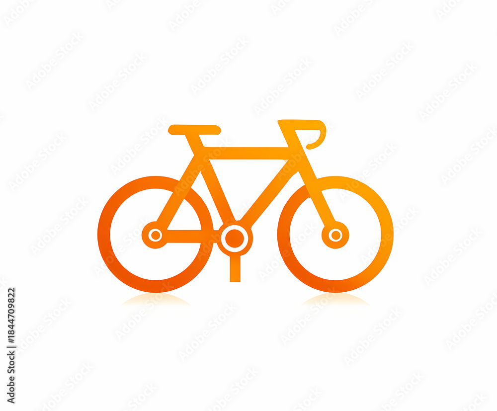 Fototapeta premium Bicycle icon minimalist design transportation