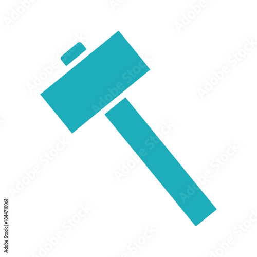 Auction hammer icon on white background