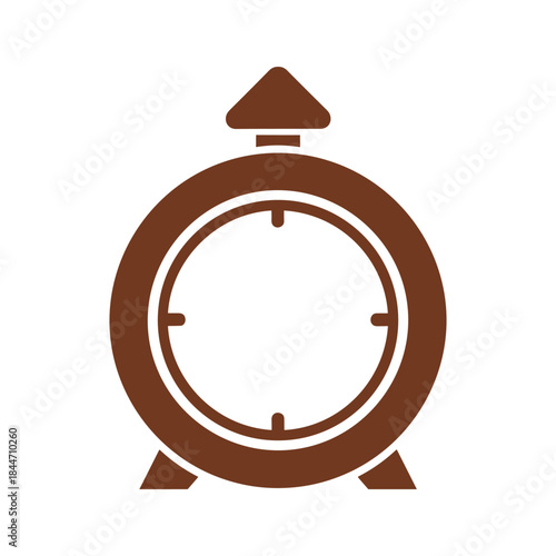 Simple brown stopwatch icon