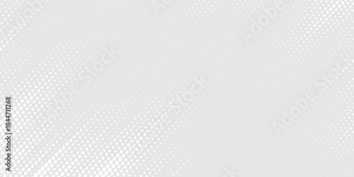 Dot white gray wave light technology texture background. Abstract big data digital  halftone