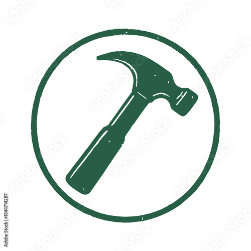 hammer icon logo seal vector on white background
Vector stamp icon