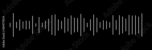 white sound beat wave, podcast voice frequency waves, vector illustration