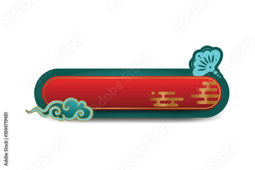 Chinese round frame element decorative concept eps 10