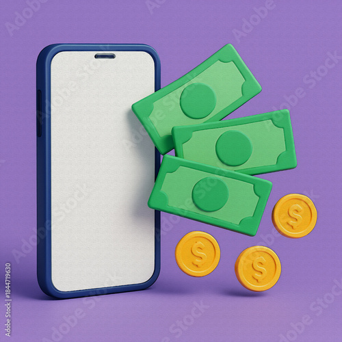 phone pay  concept oil painting style illustration 