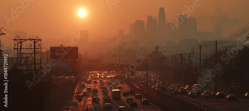 Sun-baked streets and towering buildings revealing the harsh reality of rising city temperatures