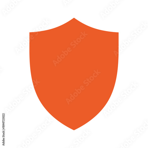 Orange shield icon representing protection and security