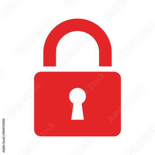 Unlocked red padlock symbolizing open access