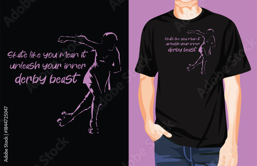 Skater girl t-shirt design