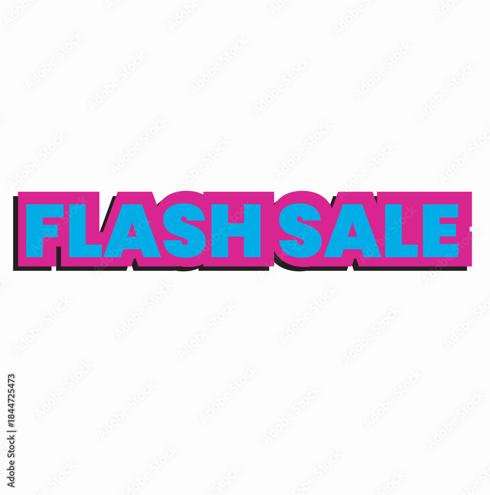 Fototapeta premium Vector Sale Discount Promotion With Bold Flat Design