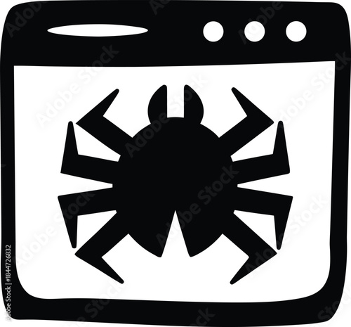 search engine icon icon silhouette vector illustration on transparent background