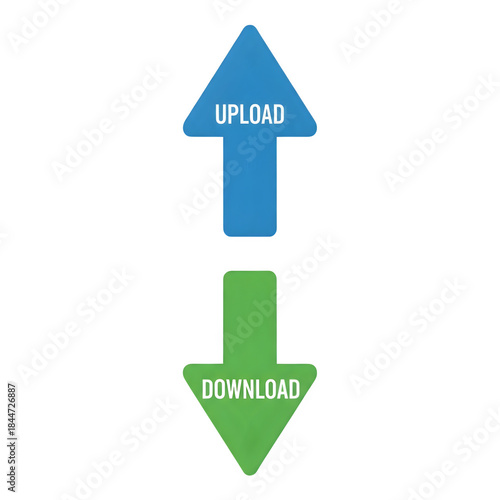 Upload and download icons