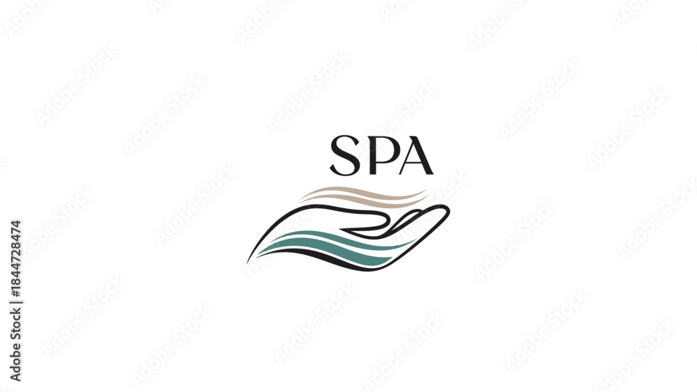 Fototapeta premium Luxury Spa and Wellness Relaxation Abstract Logo Vector