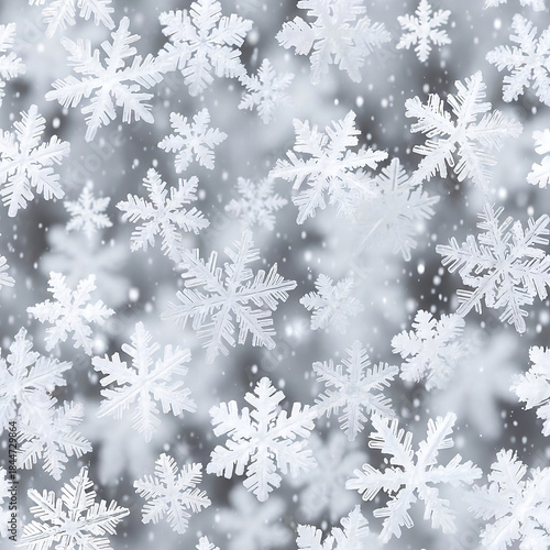 Night snowfall PNG abstract texture. White snowflakes falling on black