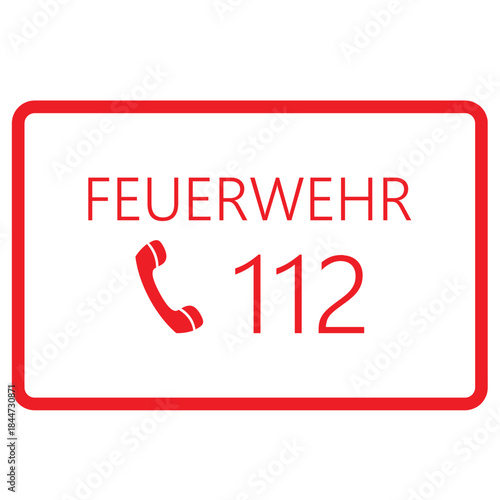 Fire department (Feuerwehr) vector icon