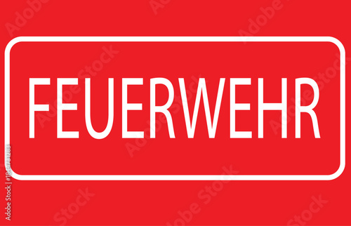 Fire department (Feuerwehr) vector icon