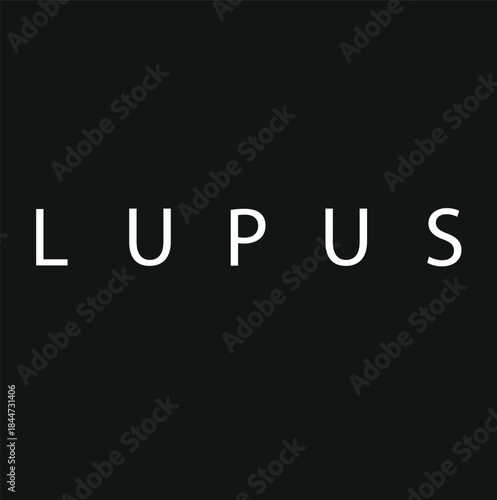  Lupus word written on wooden bloks vector icon,.eps