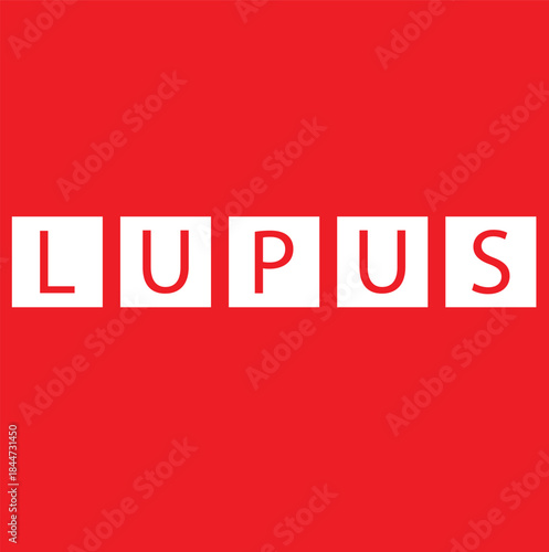  Lupus word written on wooden bloks vector icon,.eps