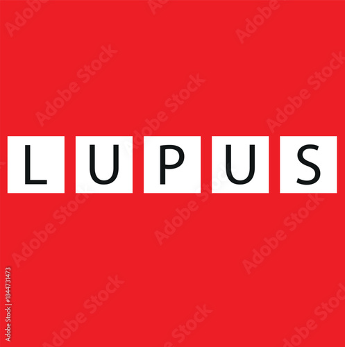  Lupus word written on wooden bloks vector icon,.eps