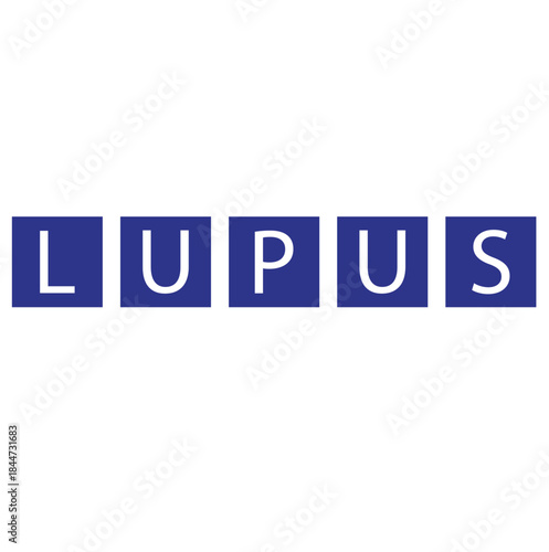  Lupus word written on wooden bloks vector icon,.eps