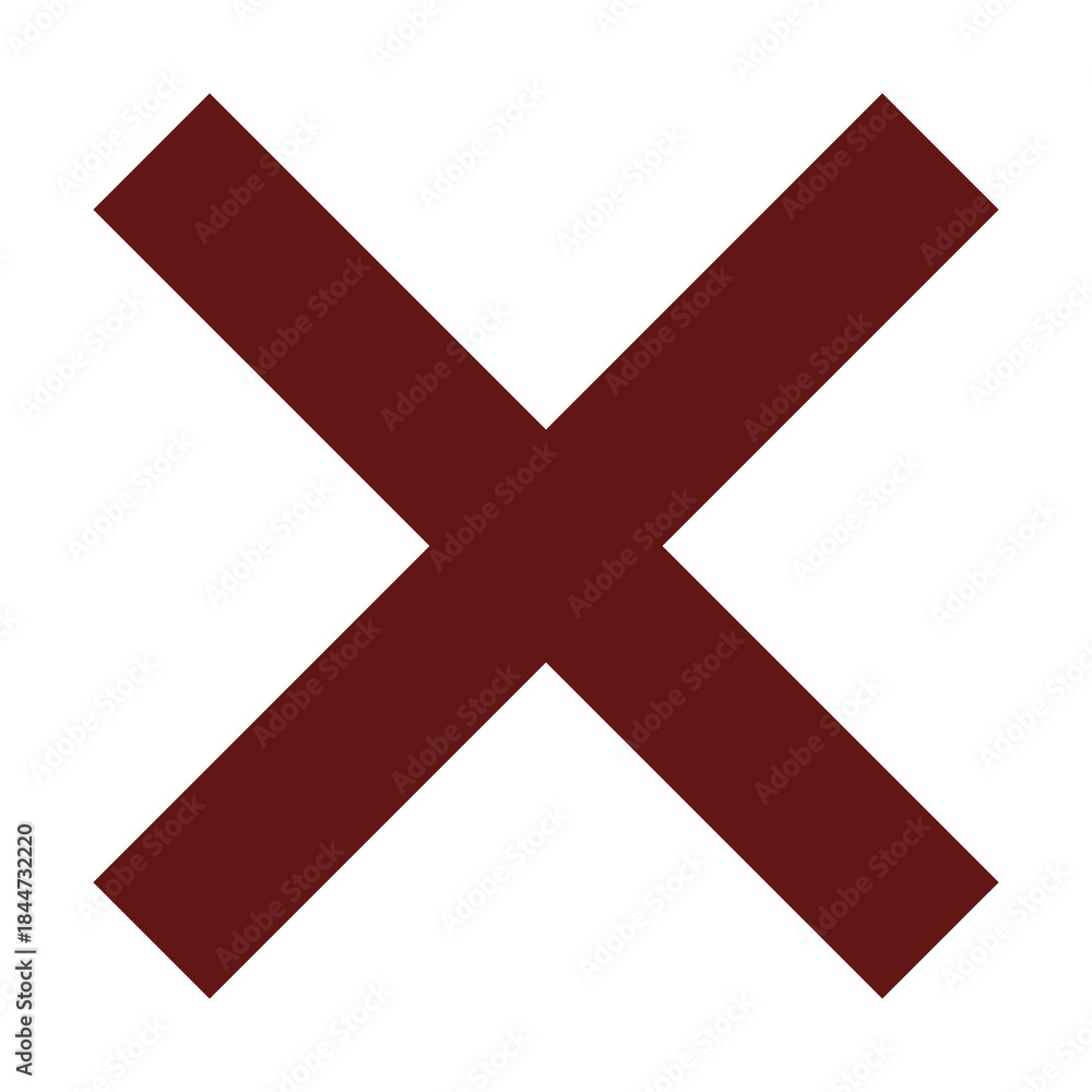 Fototapeta premium Red Cross Sign. Red Cross Mark, No, Delete Icon. Stop Sign, Cancel Symbol.