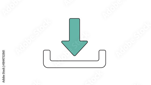 Green Arrow Downloading into Bracket.