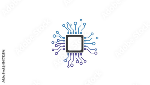Microchip Processor Circuit Board Component.