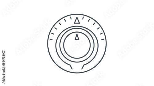 Simple Line Drawing of Control Dial.