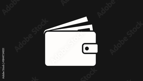 White Leather Wallet with Cash Inside.