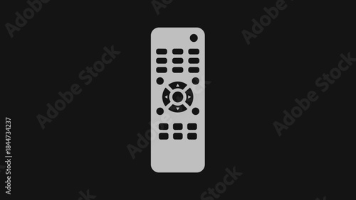 White Television Remote Control with Buttons.
