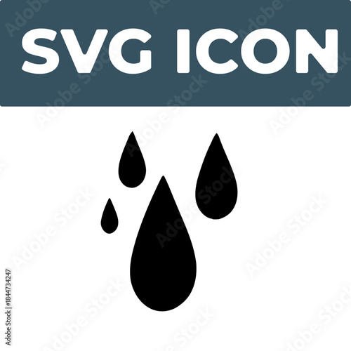 Black paint blots icon Splash Icon Water drops, black sea ocean waves stencil. Liquid elements, cry droplet icons vector set. Ink, sauce, river isolated splashes Puddles drops splashing water