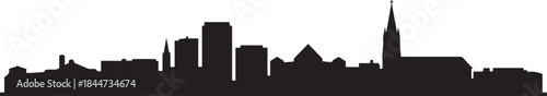 Wolverhampton Skyline UK City. design Vector black silhouette