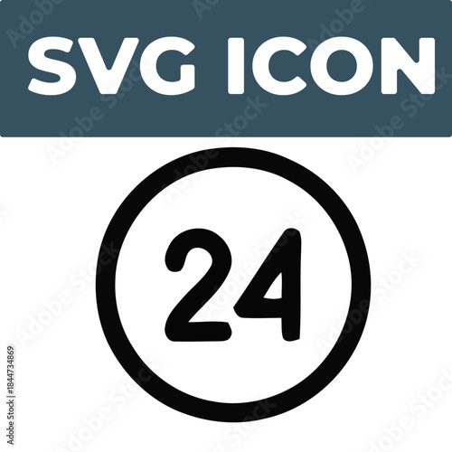 24 Help line Icon outline