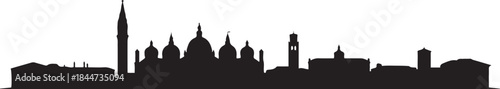Padua Skyline Italy. design Vector black silhouette