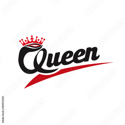 Elegant queen-themed ornamental floral design, symbolizing beauty, royalty, and grace.