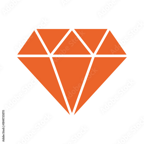 Orange diamond shape graphic illustration