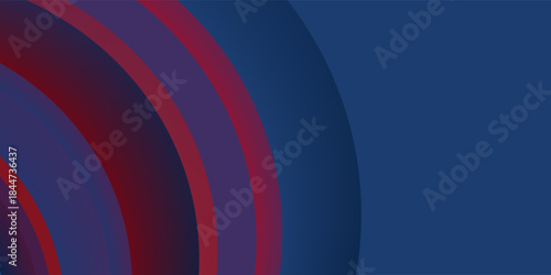 Blue and red abstract background. Modern red blue wavy geometric texture with stylish paper cut design suit for presentation background. Patriot modern background with overlap layer