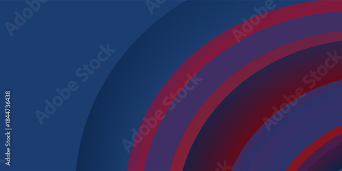 Blue and red abstract background. Modern red blue wavy geometric texture with stylish paper cut design suit for presentation background.