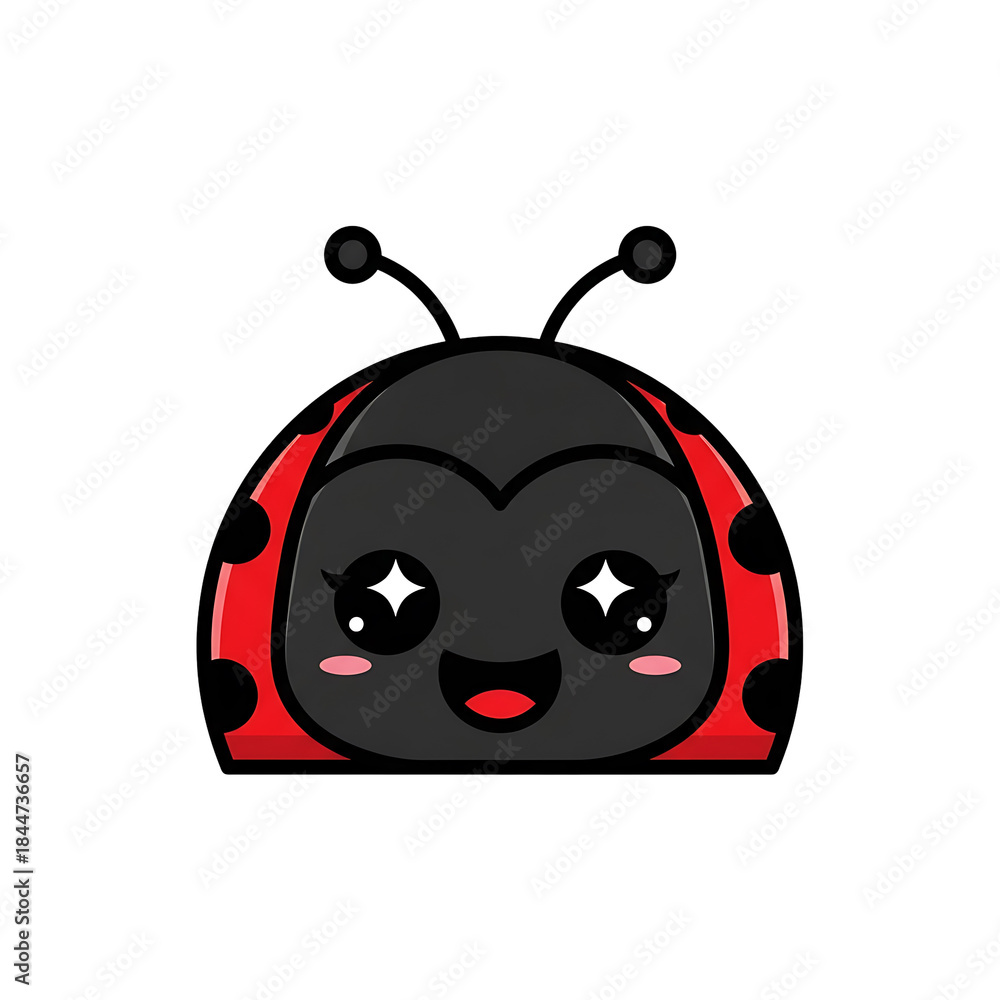 Naklejka premium Cute Ladybug Character.
