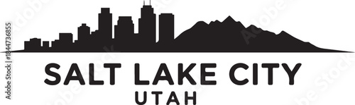 salt lake city UTAH t shirt graphic design. design Vector black silhouette